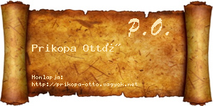 Prikopa Ottó névjegykártya